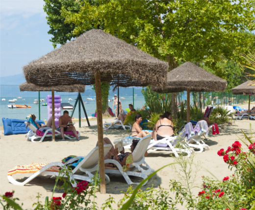 Camping Cisano, Gardasee, Bardolino, Seestrand